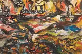 Mike Nicholls, Ships to Sea, oil on canvas