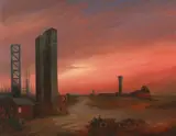 Michael Kelly, The Pylons II, 2001-2002, oil on canvas