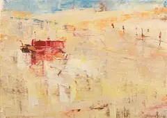 Landscape with Harvester by Frank Hinder, 1944, oil on board, sold Dec 2011