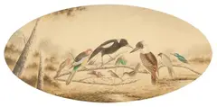 H. Hepburn Calvert, Australian Eleven, 1916, watercolour