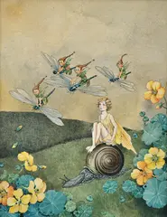Ida Rentoul Outhwaite, These Modern Ways, watercolour