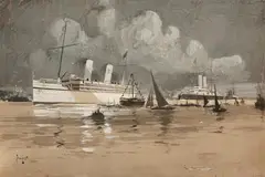 Fred Leist, Sydney Harbour, 1901, gouache and watercolour
