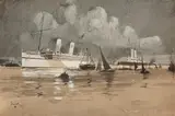 Fred Leist, Sydney Harbour, 1901, gouache and watercolour