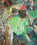 Gil Jamieson, The Farm Worker, oil on board