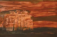 Joseph Ostoja-Kotkowski, The Fortress, 1961, acrylic on board
