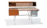 George Nelson, Home Office desk, 1948, Maple, leather, steel