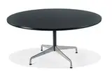 Charles and Ray Eames, Dining suite (7), 1958, Table: Aluminum, laminate; Chairs: Custom leather, aluminum, enameled steel