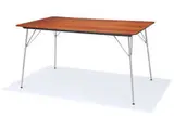 Charles and Ray Eames, Folding table, 1947, Walnut face veneer, chrome-plated steel