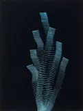 Weaving by Oskar Fischinger, c. 1963, Oil on board, sold Dec 2012