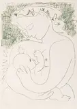 Grande Maternité by Pablo Picasso, c. 1963, Color lithograph on wove Arches paper, sold Dec 2012