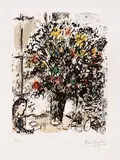 Marc Chagall, The Reading, 1973, Color lithograph on Arches