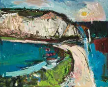 Robert Frame, Shore Cliff, 1966, Oil on canvas