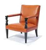 John Hutton, Fauteuil, c. 2000, Wood, leather upholstery