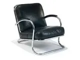 Chairs (2) by Kem (Karl Emanuel Martin) Weber, c. 1935, Chrome-plated steel, wood, leather, sold Dec 2012