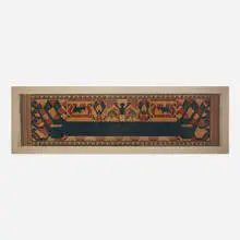 Indonesian, South Sumatran palepai (ceremonial hanging), cotton and silk on cotton ground, supplementary weft technique