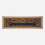 Indonesian, South Sumatran palepai (ceremonial hanging), cotton and silk on cotton ground, supplementary weft technique