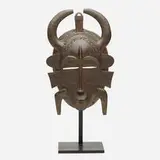 Senufo, Kpeliye'e mask, patinated bronze