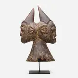 Idoma artist, Janus Oglinye Society headcrest, carved wood
