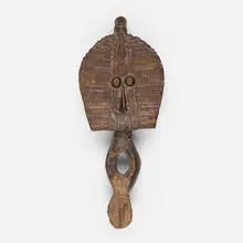 Kota, Mbulu Ngulu (reliquary figure), c. 1940, carved wood, metal, brass
