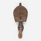 Kota, Mbulu Ngulu (reliquary figure), c. 1940, carved wood, metal, brass