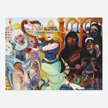 Peter Dean, Snake Lady's Fury, 1992, oil on canvas, sequins