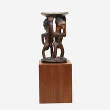 Luba, Stool, carved and painted wood