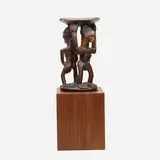 Luba, Stool, carved and painted wood