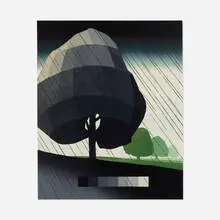 Suzanne Caporael, Untitled, 1990, woodcut in colors