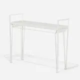 Maurizio Tempestini, Ribbons console, c. 1945, enameled iron, glass