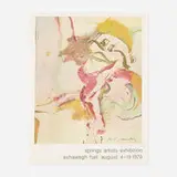 Willem de Kooning, Ashawagh Hall exhibition poster, 1979, offset lithograph in colors