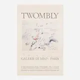 Cy Twombly, Galerie di Meo exhibition poster, 1989, offset lithograph in colors