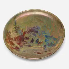 Charger by Clement Massier, c. 1900, lustre-glazed earthenware, sold Jul 2021