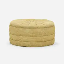 attribution Edward Wormley, Ottoman, c. 1955, upholstery