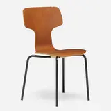 Arne Jacobsen, Child's chair, 1974, teak, enameled steel