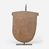 Angas artist, Iron shovel currency, enameled steel, forged iron