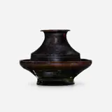 Vase by George E. Ohr, 1897-1900, glazed earthenware, sold Jul 2021