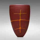 Paul Cunningham, Brick Flanella vase, 2007, sand-blasted and acid-etched glass murrine