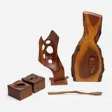 James Martin, Collection of five works, hand-carved walnut