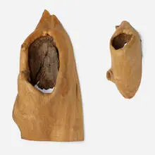 James Martin, Sculptures, set of two, burlwood