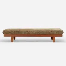 George Nakashima, Daybed, 1963, American black walnut, upholstery