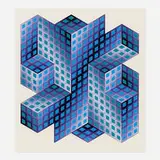 Victor Vasarely, Sinvilag, 1988, screenprint in colors