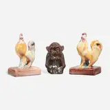 Collection of three production paperweights by Rookwood Pottery, sold Aug 2023