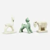 Collection of three production paperweights by Rookwood Pottery, sold Aug 2023