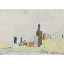 Wesley Willis, Chicago Skyline, 1992