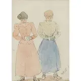 Charles P. Gruppé, Sketch of Two Women, 1894