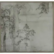 Ikeda Koson, Cypress Trees