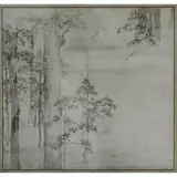 Ikeda Koson, Cypress Trees