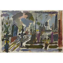 Eleanor Coen, Untitled (Train Crossing), circa 1943