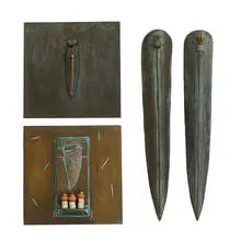 Jack McLean, Untitled Wall Sculptures, 1993 (three works, one a pair)