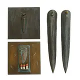 Jack McLean, Untitled Wall Sculptures, 1993 (three works, one a pair)